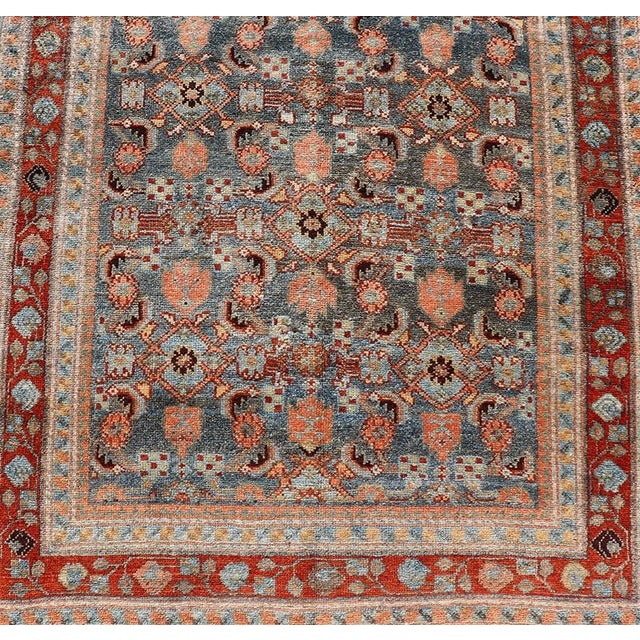 Antique Senneh Persian Runner With All-Over Design in Earthy Tones 3'1 X 15'8 For Sale - Image 11 of 14