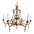 1960s Whimsical Chinoiserie Faux Bamboo Monkey Chandelier With Black Teardrop Accents For Sale