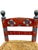 Vintage Set of 2 Hand-Painted Rancho Monterey Mexican Folk Art Children’s Ladderback Chairs With Rush Seats For Sale - Image 4 of 14