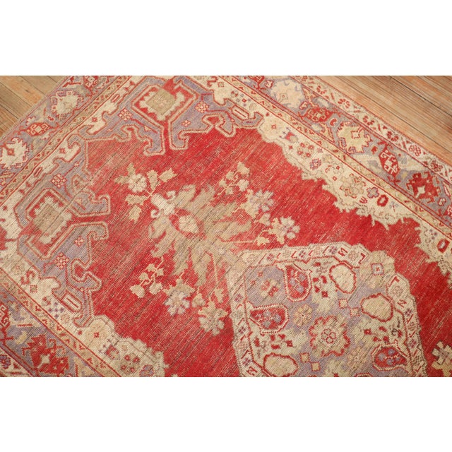 Red Old Red Turkish Kula Rug For Sale - Image 8 of 10