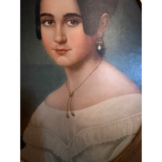 1940s Gold Framed Portraits: Thomas Sully "Major Biddle" & Anna Von Jagemann "Old Vienna" - A Pair For Sale - Image 6 of 16