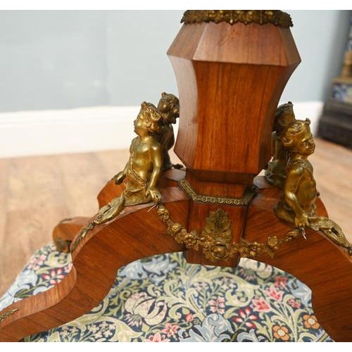 Antique French Napoleon III Centre Table in Kingwood, 1870 For Sale - Image 13 of 15