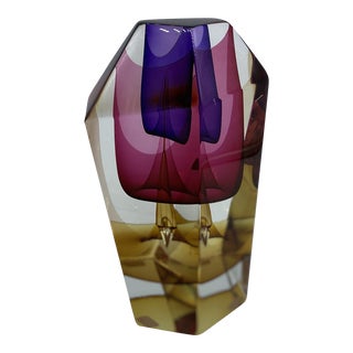 Art Glass Sculpture, Signed For Sale