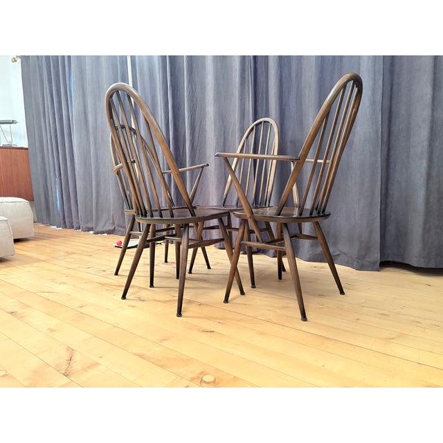 Quaker Windsor Chairs by Lucian Ercolani for Ercol, United Kingdom, 1960s, Set of 4 For Sale - Image 10 of 18