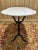Bistro Table with Oval Marble Top For Sale - Image 4 of 8