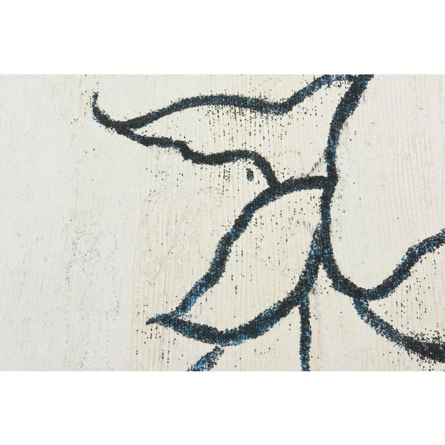 2000 - 2009 Signed Robert Bery Oil on Canvas Original Rectangle Painting Titled" Guns and Roses" For Sale - Image 5 of 11