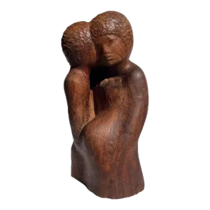 Hannah Small, Couple, Carved Wood Sculpture