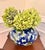 Ceramic Hand-Painted Blue Floral Celadon Green Ceramic Vase For Sale - Image 7 of 7