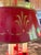Absolutely gorgeous Red Bouillotte table lamp from the 1950-1960’s French Empire Revival. Triple candlestick on a red...