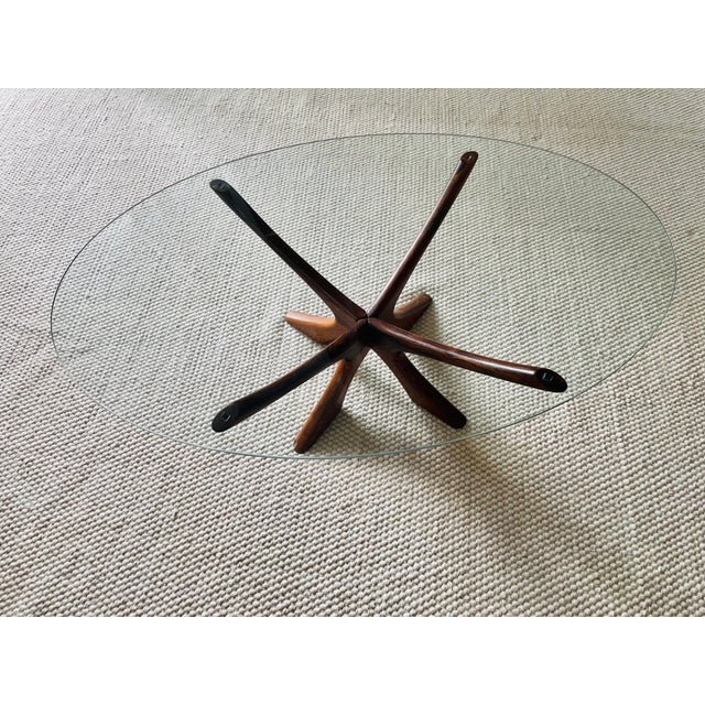 Mid-Century Danish Oval Glass Coffee Table by Illum Wikkelsø, 1960s For Sale - Image 6 of 17