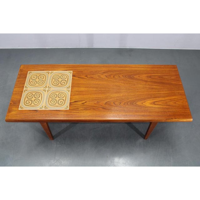 Vintage Danish Teak Coffee Table with Tiles, 1960s For Sale - Image 4 of 14
