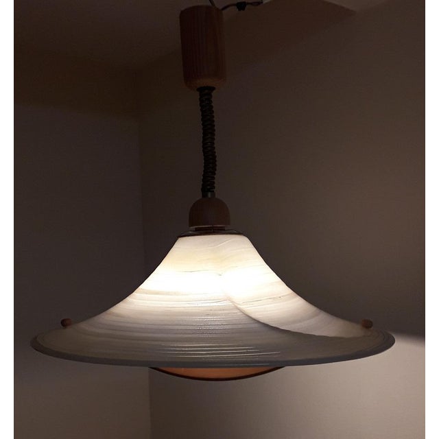 1980s Vintage German Ceiling Lamp in Pine, 1980s For Sale - Image 5 of 15