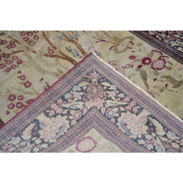 Beige 18th Century Antique Persian Isfahan Rug-4′3″ × 6′10″ For Sale - Image 8 of 12