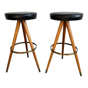 Pair of Mid-Century Modern Bar Stools
