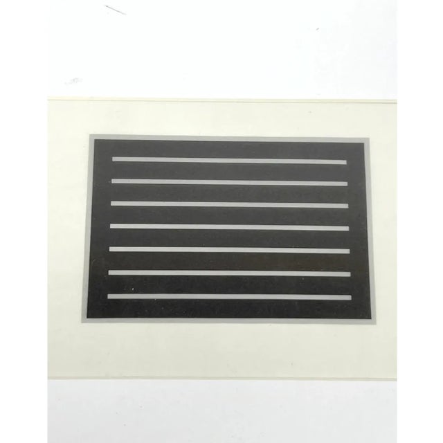 Donald Judd "The Last Editions" Miniature Abstract Prints on Vellum Set of 3, Framed, Brooke Alexander Gallery Nyc For Sale In New York - Image 6 of 10