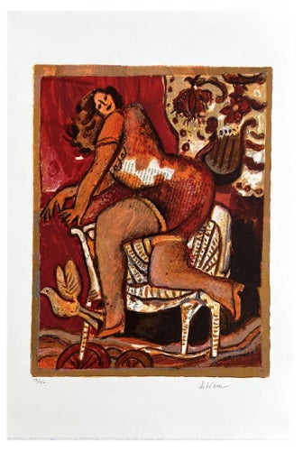 Théo Tobiasse, Woman in an Armchair, 2009, Original Lithograph