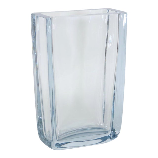 1950s Tall Strömbergshyttan Swedish Modern Glass Vase For Sale