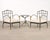 A rare pair of iron patio and garden lounge chairs styled after the original Diego Giacometti design, crafted in the...