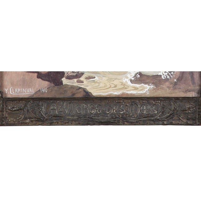 1910s Yvonne Clarinval, La Vierge des Mers, 1910, Mixed Media For Sale - Image 5 of 12