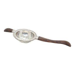 John Hardy Sterling Silver & Palm Wood Tea Strainer For Sale