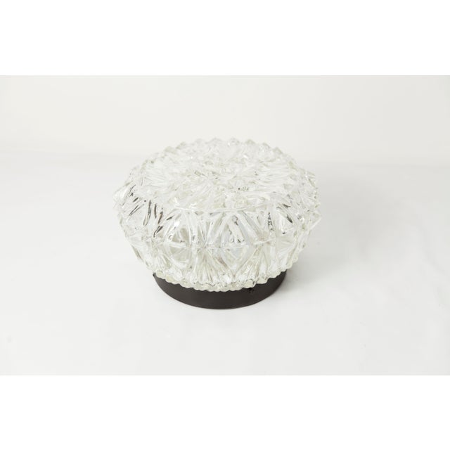 Vintage Round Floral Glass Ceiling Light, 1960s For Sale - Image 11 of 18