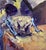 Sugarmill Bat by Delton Demarest | Oil on Panel Painting of a bat resting on a surface For Sale
