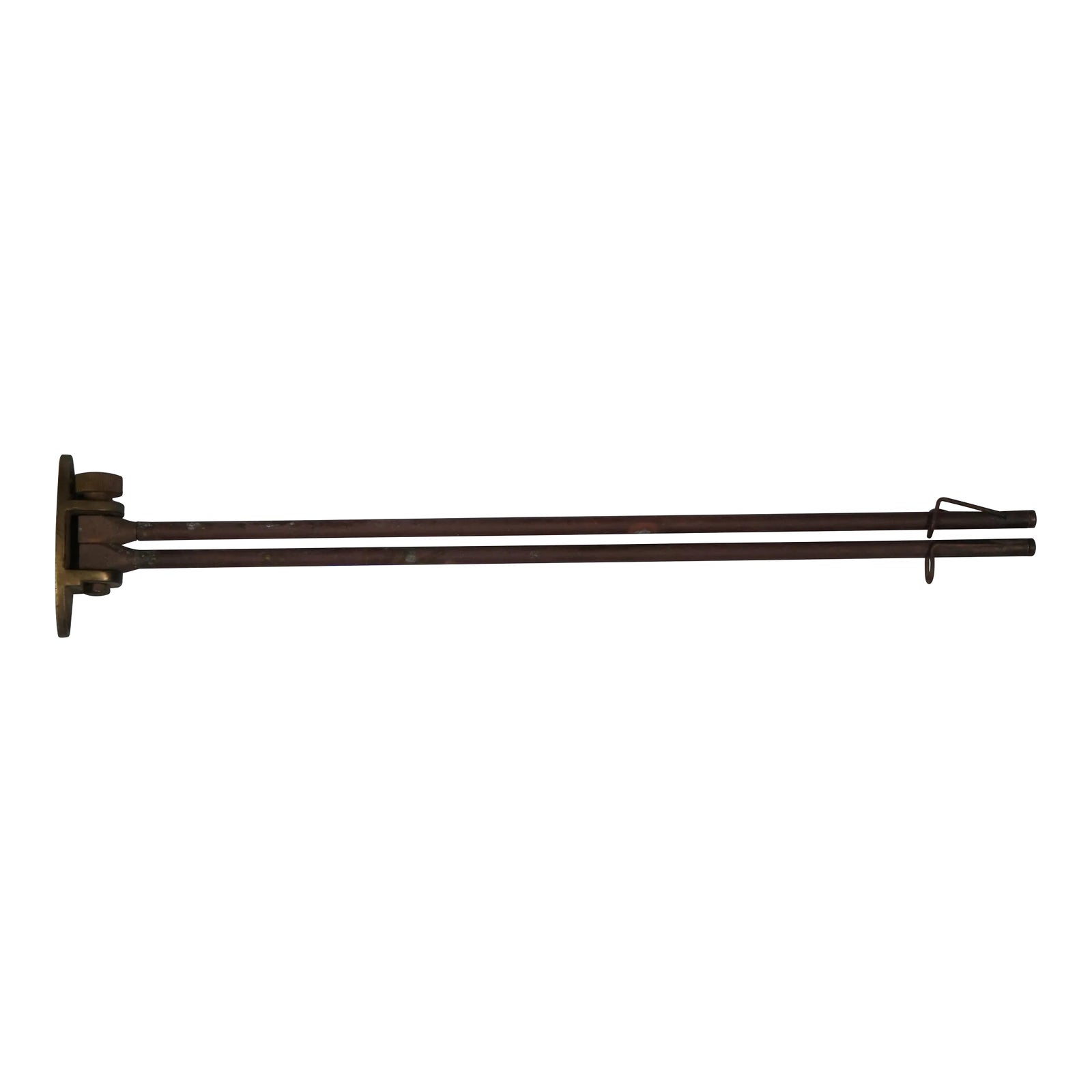 Antique Victorian Copper Brass 2 Arm Drying Rack Towel Swing Bar Rod ...