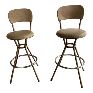 Mid-Century Modern Cosco Swivel Bar Stools - a Pair For Sale