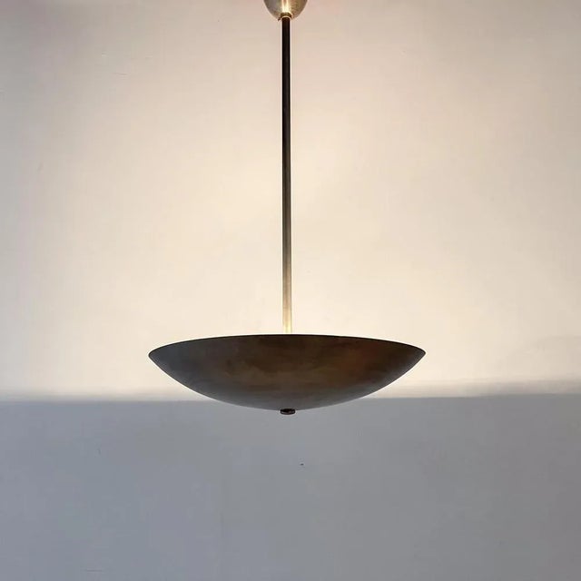 Chrome Pendant Light attributed to Franta Anyz, Czechoslovakia, 1930s For Sale - Image 4 of 13