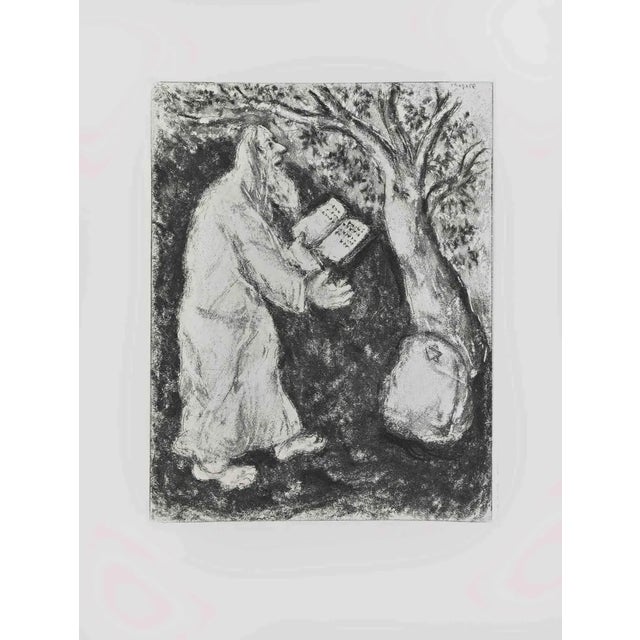 Marc Chagall, Josue and the Stone of Sichem, Etching, 1956 For Sale