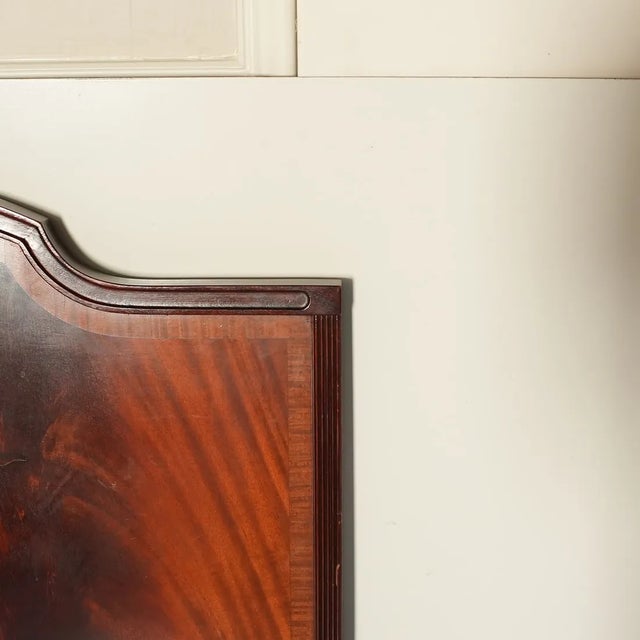 These superb beds feature gorgeous bookmatched mahogany headbboards and footboards. This set of twin beds was custom made...