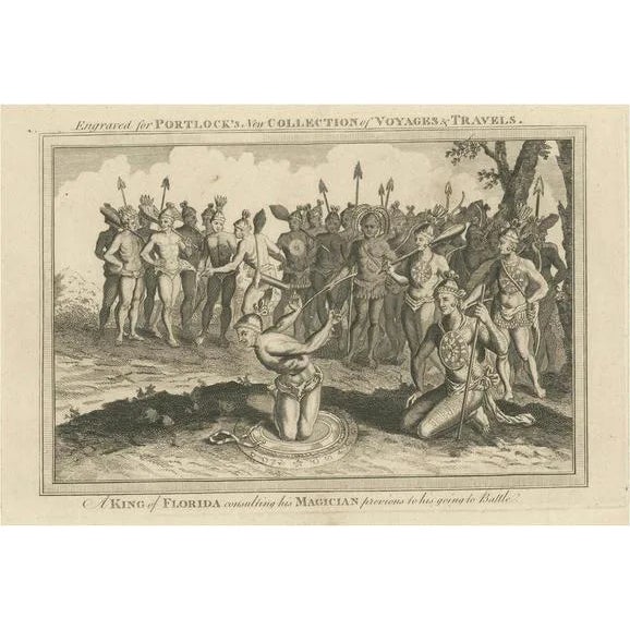 The King of Florida and His Magician, 1780, Paper For Sale