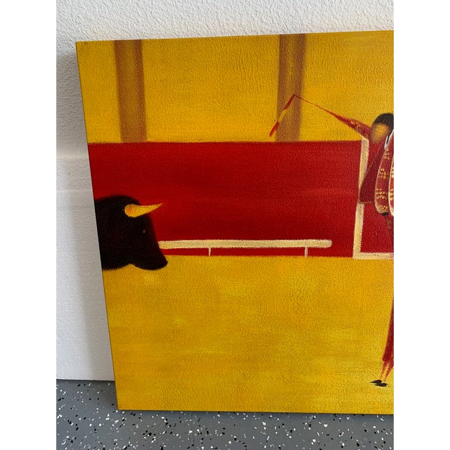 Spanish Canvas Picture Bull Fight For Sale - Image 3 of 4
