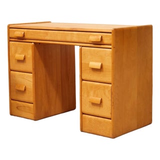 Mid 20th Century Rustic Maple Desk For Sale