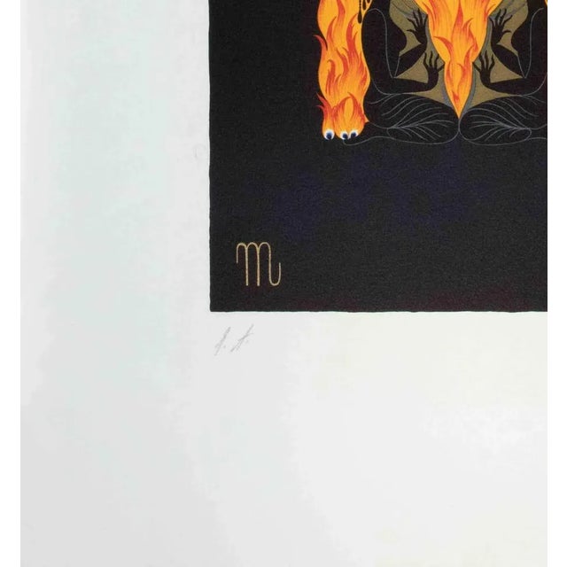 Letter m- from the suite letters of the alphabet is a contemporary artwork realized by erté (romain de tirtoff)....