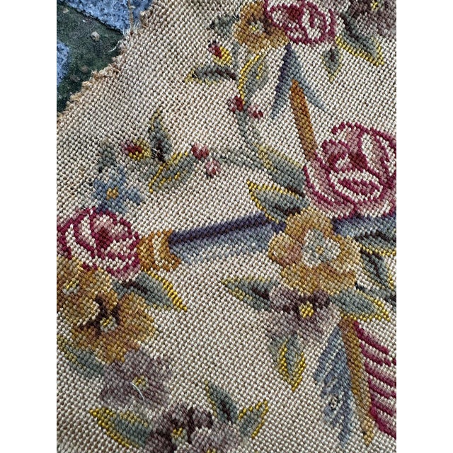 French Needlepoint Chair Cover Tapestry from Bobyrug, 1890s For Sale - Image 12 of 14