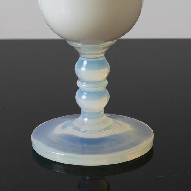 1950s Opaline Glass Goblet Vase from Sevres, 1960s For Sale - Image 5 of 6