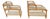 Vintage Mid-Century Modern 3-Tier Bamboo & Rattan Side Tables - A Pair For Sale