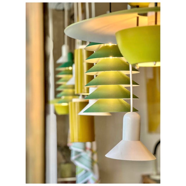 Green Tip Top Pendant Lamp by Jørgen Gammelgaard, Denmark, 1970s For Sale - Image 8 of 9