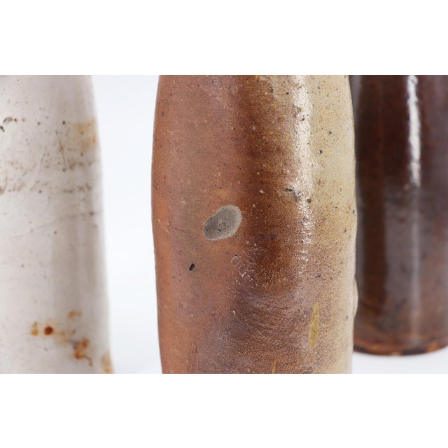 19th Century Antique German Set of Large Four Stoneware Beer Bottles For Sale - Image 10 of 15