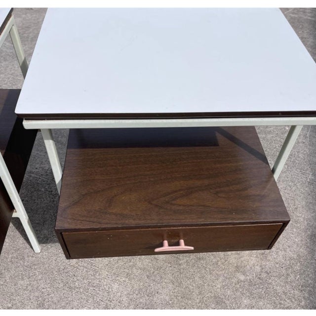 Mid-Century Modern Mid-Century Moderm Vista Furniture California Made Walnut Nightstands, a Pair For Sale - Image 3 of 12