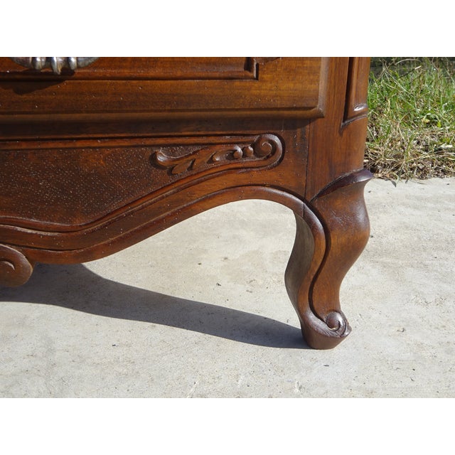 Louis XV Display Cabinet with Secretary and Drawers in Walnut, 1960s For Sale - Image 13 of 18