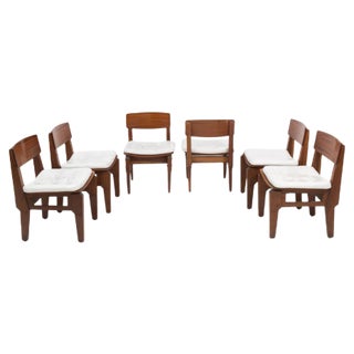 Vintage Italian Chairs by Vito SanGirardi for the Pallante Shop, Set of 6 For Sale