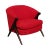 2010s Modern Style Custom Upholstered Red Club Chair For Sale - Image 13 of 13