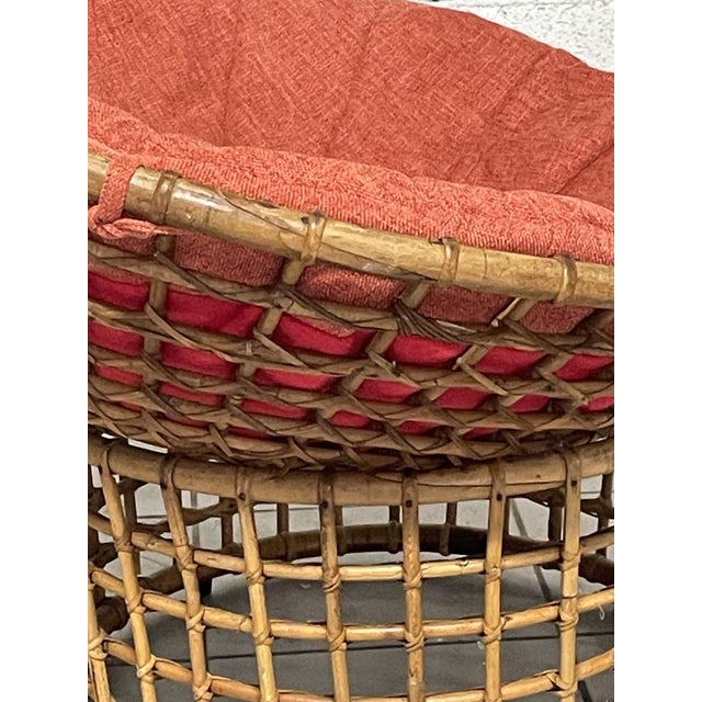 Egg Lounge Chair in Rattan, Italy, 1960s For Sale - Image 12 of 15