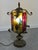Longobard Wrought Iron and Multicolored Glass Table Lamp in the style of Longobard, 1970 For Sale - Image 4 of 13