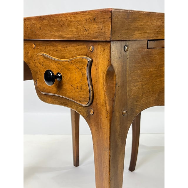 Pair of Vintage Baker Furniture French Country Side Tables With Candle Slides For Sale - Image 9 of 17