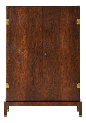 Wardrobe in Brass and Rosewood from Palle Suenson, 1930s