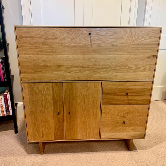 Room & Board Hudson Office Armoire With Wood Base For Sale - Image 12 of 12