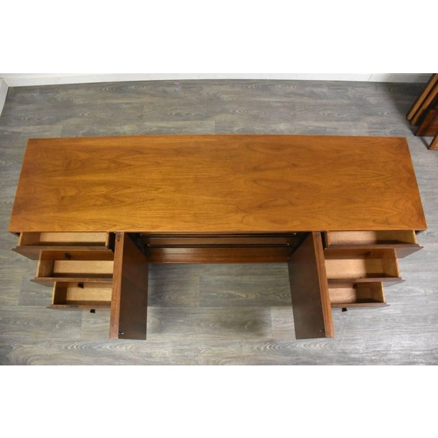 1960s Mid Century Modern Walnut Dresser Credenza For Sale - Image 5 of 10